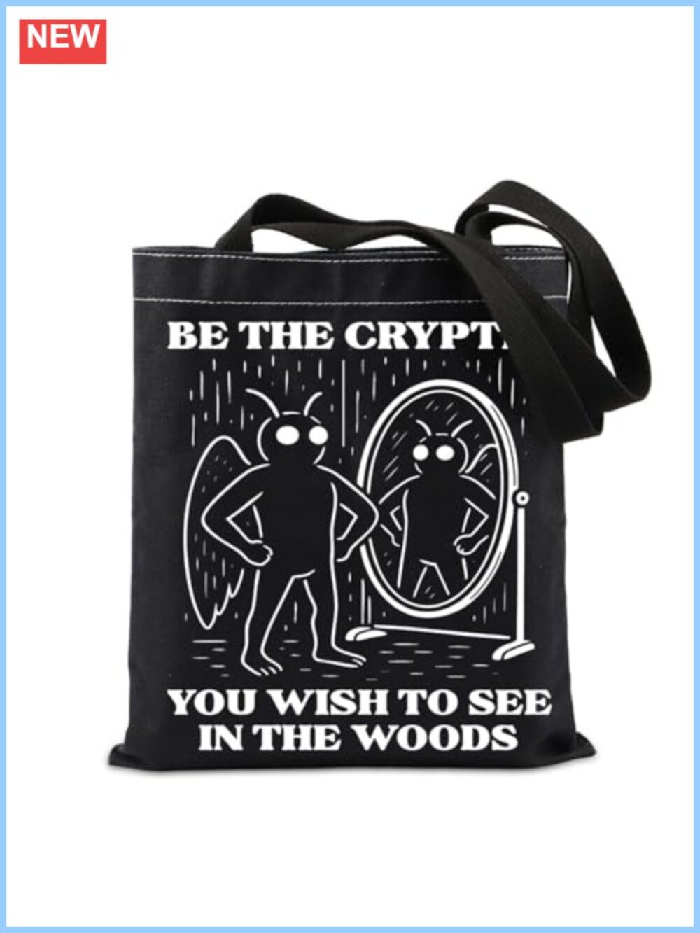 Canvas Tote Bag Mothman Cryptid Mythical Creature Gift Shoulder Bag